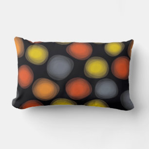 Colourful, cool, modern, trendy flower abstraction lumbar cushion