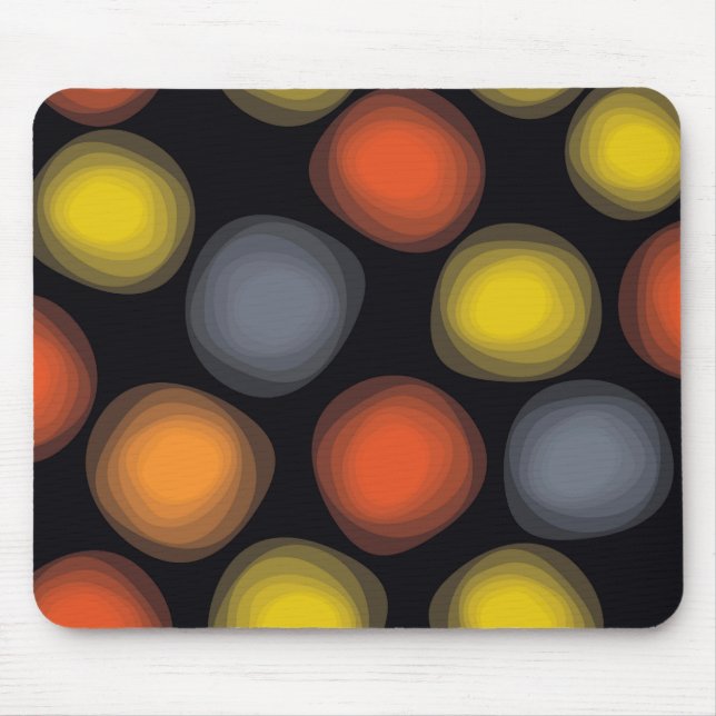 Colourful, cool, modern, trendy flower abstraction mouse pad (Front)