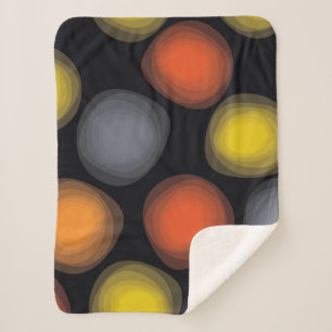 Colourful, cool, modern, trendy flower abstraction sherpa blanket