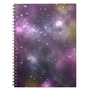 Colourful Cool Nebula and Stars in Space Notebook