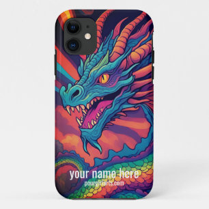 COLOURFUL, COOL RAINBOW DRAGON DRAWING Case-Mate iPhone CASE