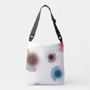 Colourful, cool, trend urban brush strokes circles crossbody bag