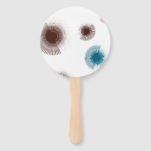 Colourful, cool, trend urban brush strokes circles hand fan