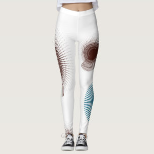 Colourful, cool, trend urban brush strokes circles leggings