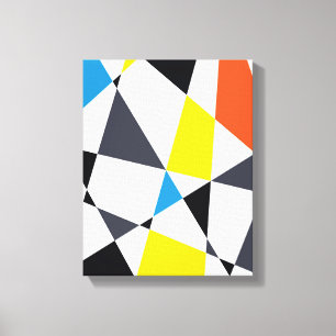 Colourful, cool, trendy, modern geometric shapes canvas print