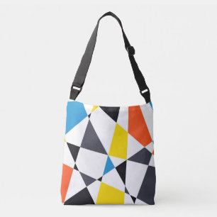 Colourful, cool, trendy, modern geometric shapes crossbody bag