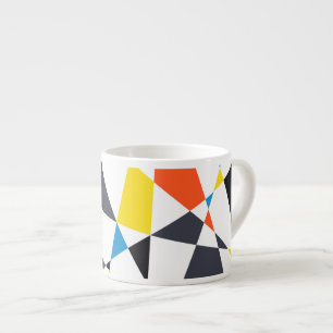 Colourful, cool, trendy, modern geometric shapes espresso cup