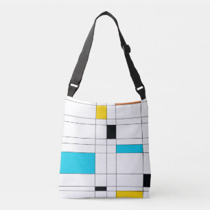 Colourful, cool, trendy, modern illustration art crossbody bag