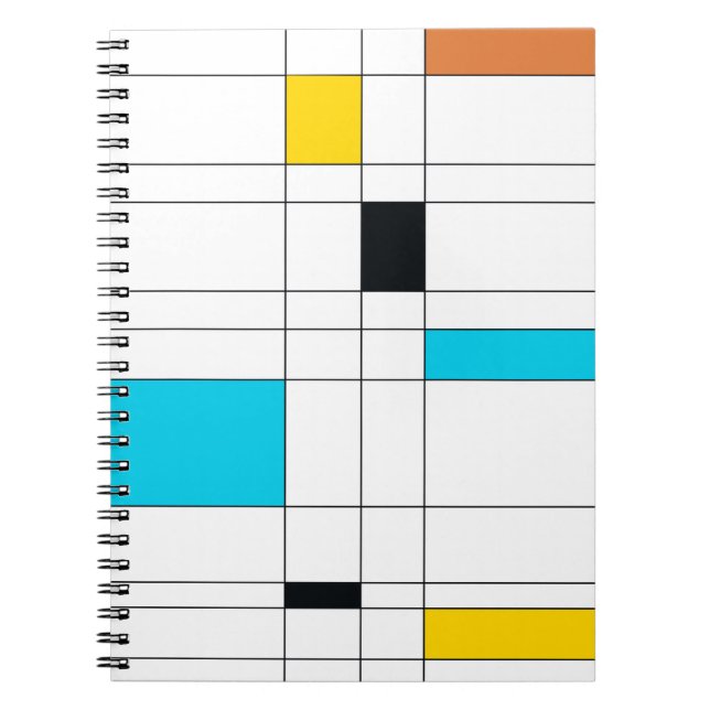Colourful, cool, trendy, modern illustration art notebook (Front)