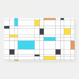 Colourful, cool, trendy, modern illustration art post-it notes