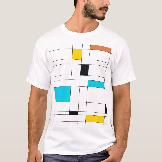 Colourful, cool, trendy, modern illustration art T-Shirt (Front)
