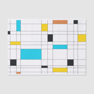 Colourful, cool, trendy, modern illustration art tissue paper