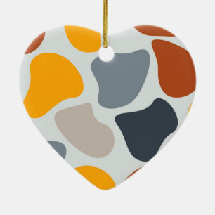 Colourful, cool, trendy, modern organic geometric ceramic tree decoration