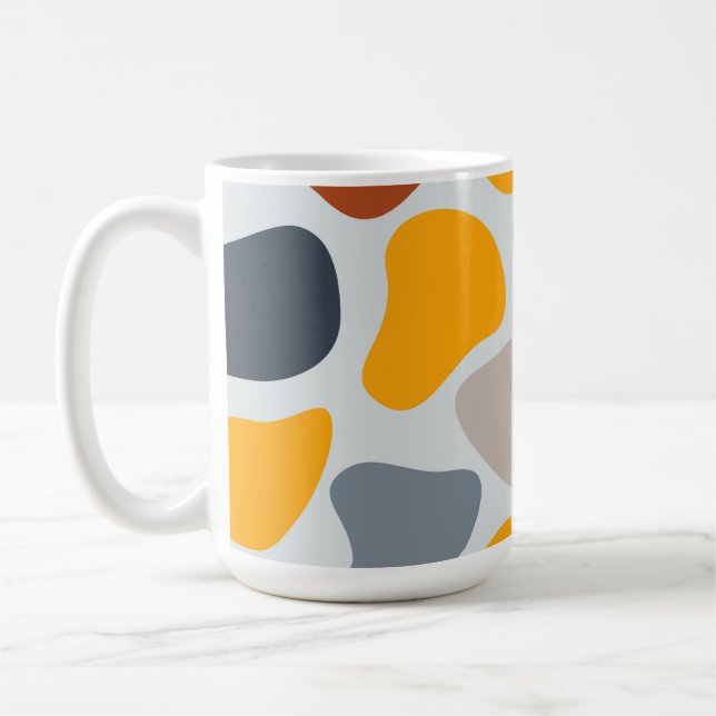 Colourful, cool, trendy, modern organic geometric coffee mug (Left)