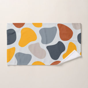 Colourful, cool, trendy, modern organic geometric hand towel