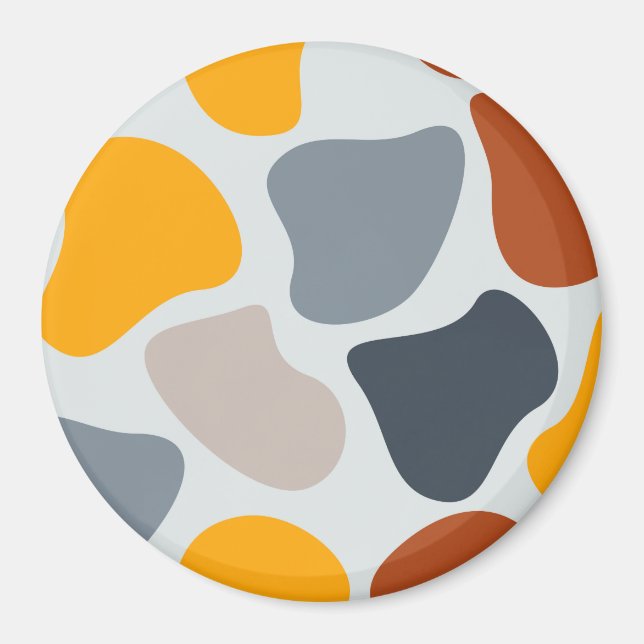Colourful, cool, trendy, modern organic geometric magnet (Front)