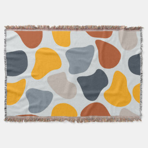 Colourful, cool, trendy, modern organic geometric throw blanket