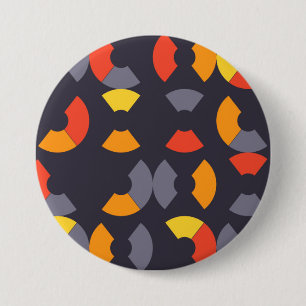 Colourful, cool, trendy, modern, urban circular 7.5 cm round badge