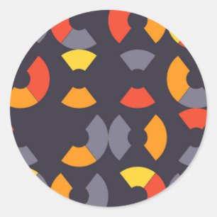 Colourful, cool, trendy, modern, urban circular ar classic round sticker