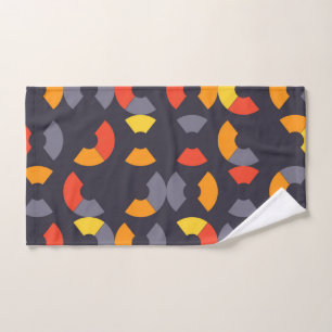 Colourful, cool, trendy, modern, urban circular ar hand towel