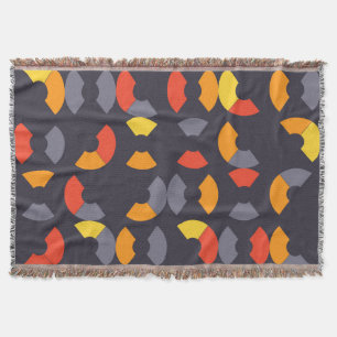 Colourful, cool, trendy, modern, urban circular ar throw blanket