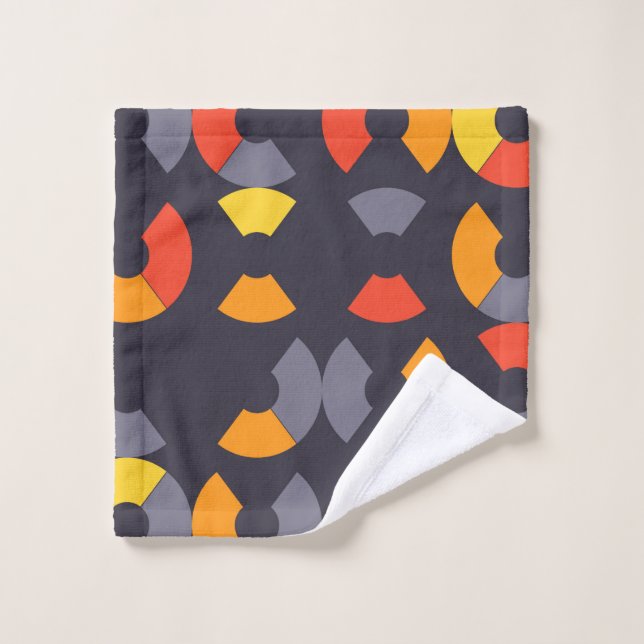 Colourful, cool, trendy, modern, urban circular ar wash cloth (Wash Cloth)