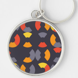 Colourful, cool, trendy, modern, urban circular key ring