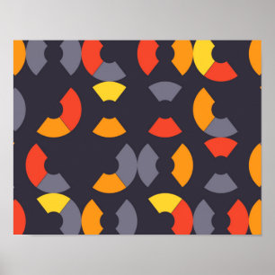 Colourful, cool, trendy, modern, urban circular poster