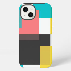 Colourful, cool, trendy, urban geometric shape art iPhone 13 case