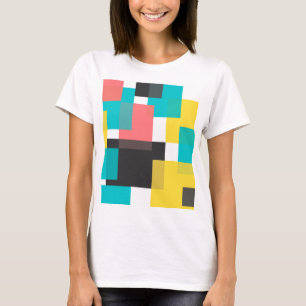 Colourful, cool, trendy, urban geometric shape art T-Shirt