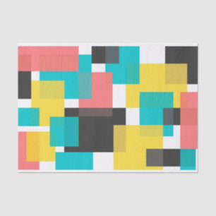 Colourful, cool, trendy, urban geometric shape art tissue paper