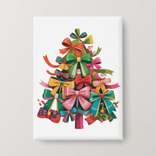 Colourful Coquette Christmas Tree Preppy Pink Xmas