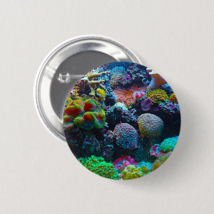 Colourful Coral 6 Cm Round Badge