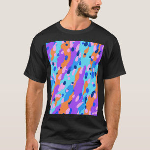 Colourful Coral Pattern. Orange And Blue. T-Shirt