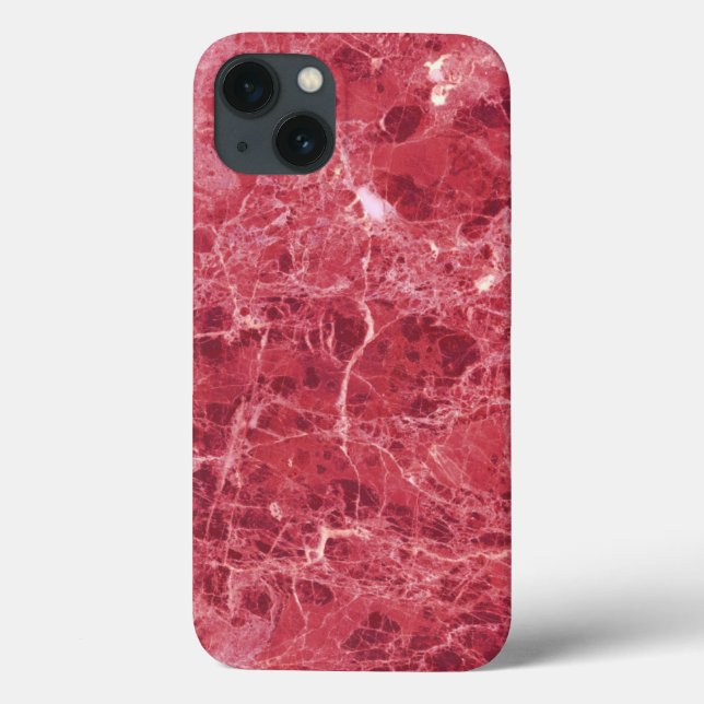 Colourful Coral Red Marble Texture  Case-Mate iPhone Case (Back)