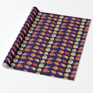 Colourful Coral Reef Fish Wrapping Paper