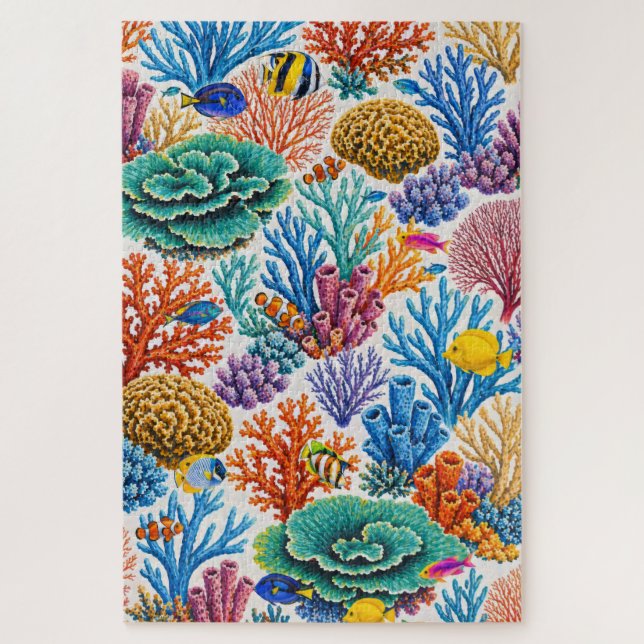 Colourful Coral Reef Tropical Fish Jigsaw Puzzle (Vertical)