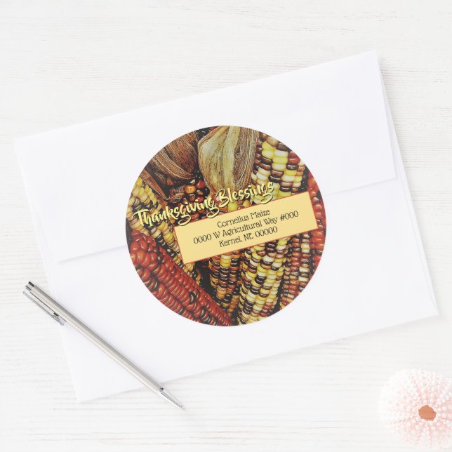 Colourful Corn / Thanksgiving / Envelope Seals (Envelope)