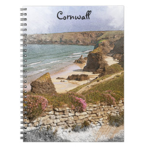 Colourful Cornwall England Coastal Scenery Notebook