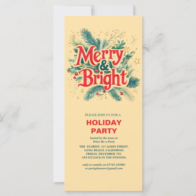Colourful Corporate Merry & Bright Christmas Party (Front)
