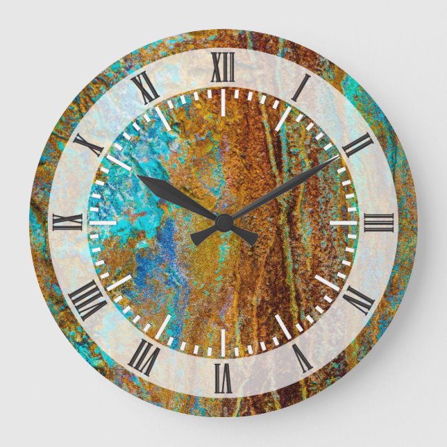 Colourful Corrosion Large Clock (Front)