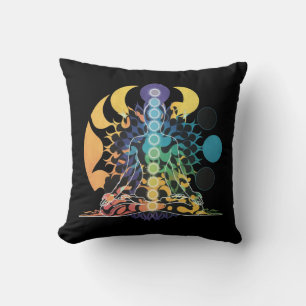 Colourful Cosmic Chakra Meditation Spiritual Energ Cushion