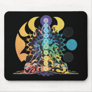 Colourful Cosmic Chakra Meditation Spiritual Energ Mouse Pad