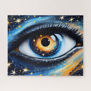 Colourful Cosmic Eye Art Jigsaw Puzzle