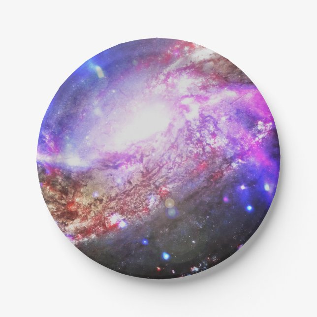 Colourful Cosmos Paper Plate (Front)