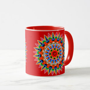 Colourful Costa Rica Folklore Design Mug