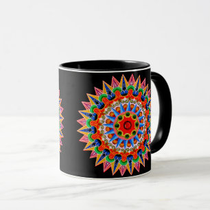 Colourful Costa Rica Folklore Design Mug