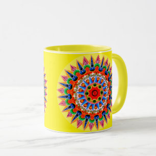 Colourful Costa Rica Folklore Design Mug