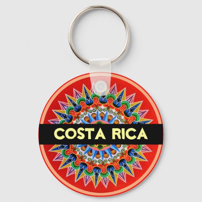 Colourful Costa Rica Key Ring (Front)