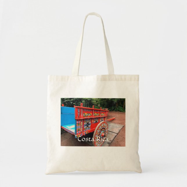 Colourful Costa Rica Oxcart Tote Bag (Front)